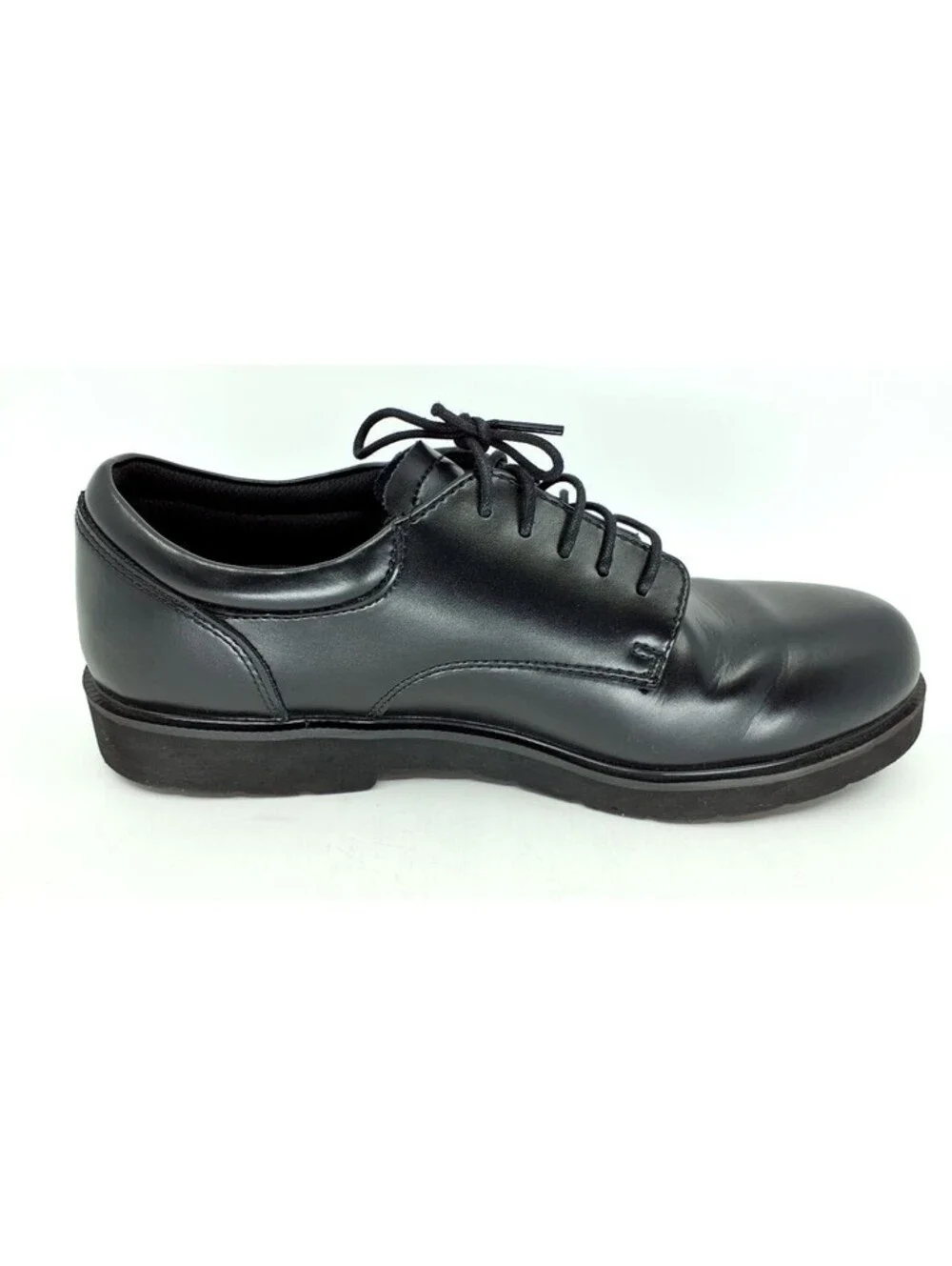 Bates Men's Hi Shine Uniform High Shine Oxford, Black, 11.5 W US